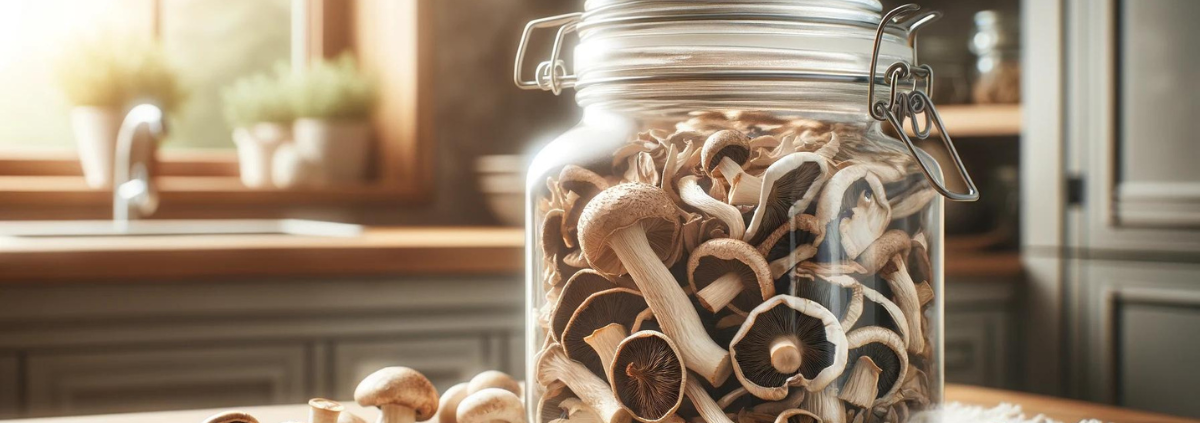 best way to store dried mushrooms